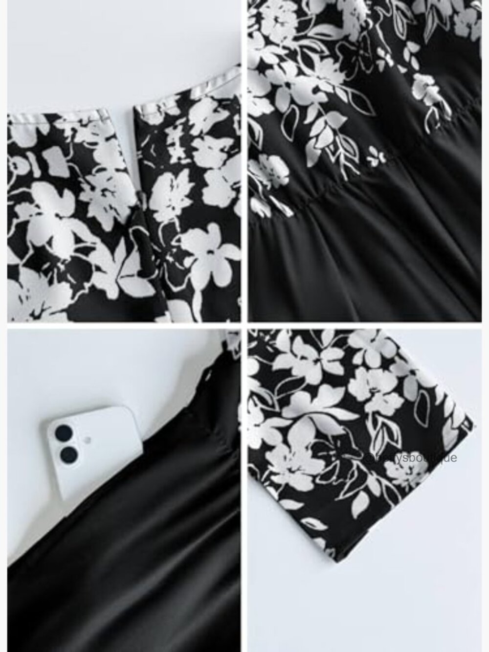 Wide Leg Jumpsuit with Pockets V Neck Short Sleeve Floral - Picture 5 of 7